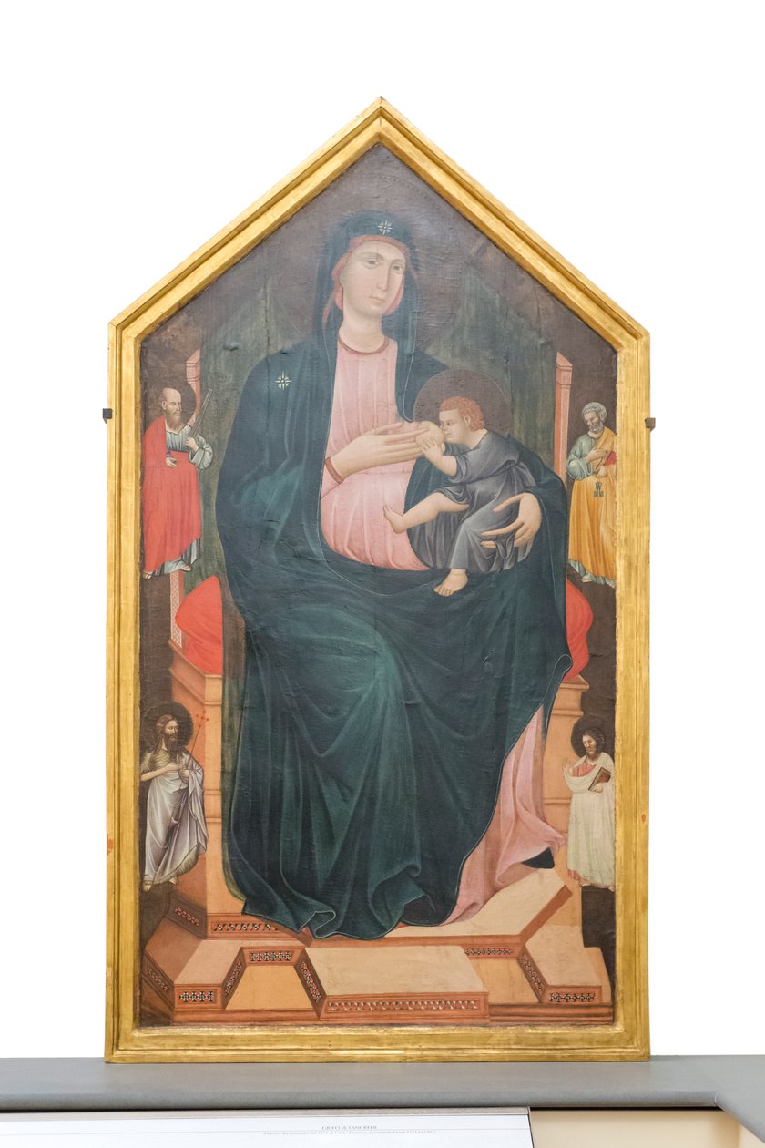 Madonna og barn med helgener, ca. 1300 (panel) af Master of San Gaggio