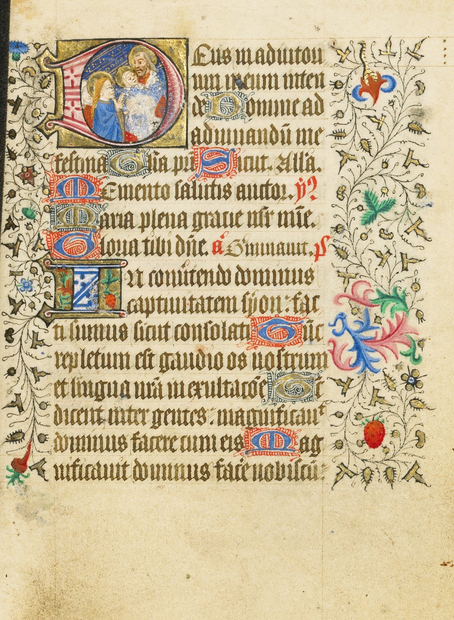 Indledende D: Præsentationen i templet af Master of Sir John Fastolf