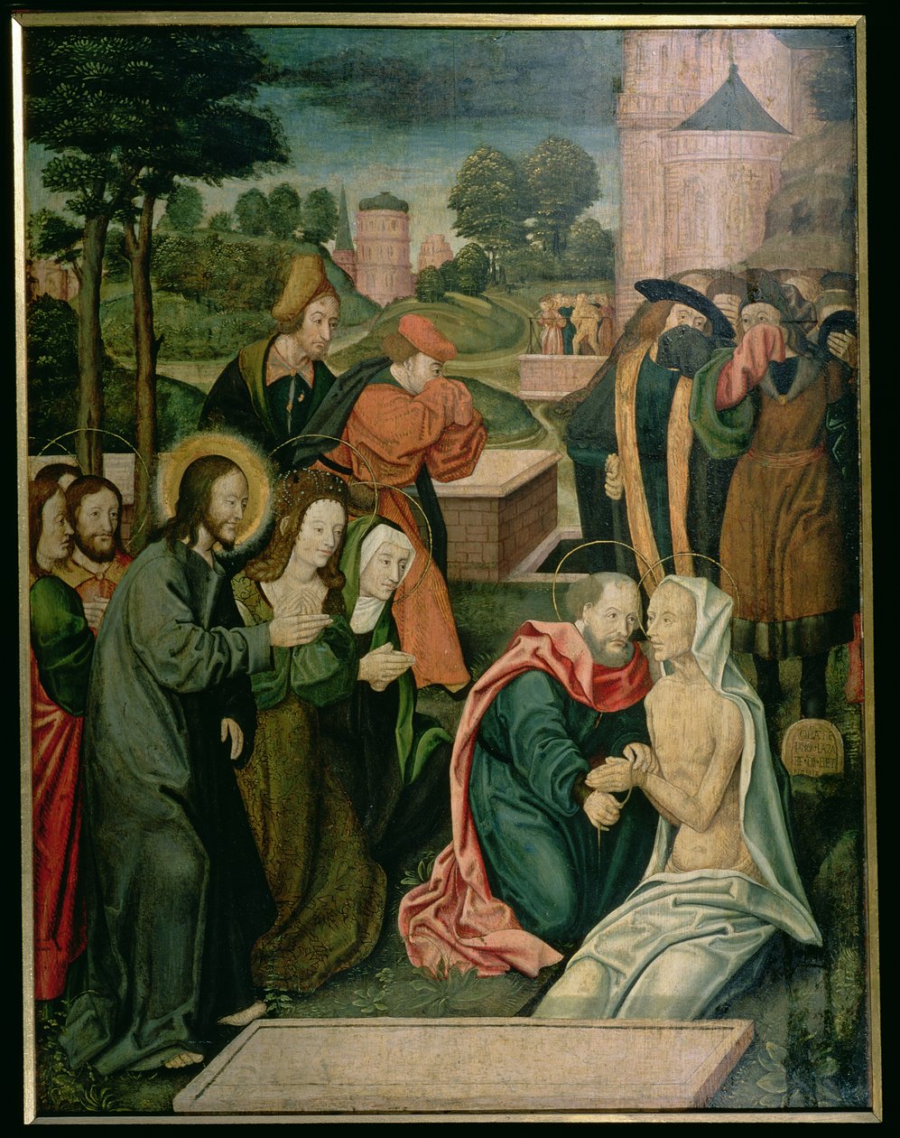 The Raising of St. Lazarus (se 160860 for par) af Master of St. Severin