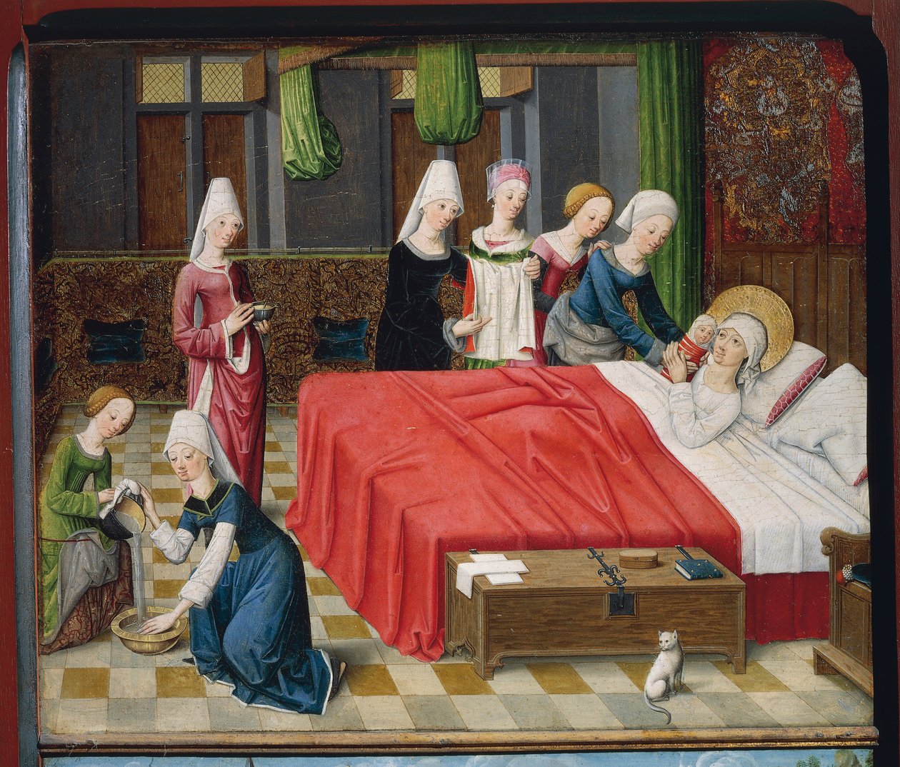 Jomfruens fødsel af Master of the Aachen Altar
