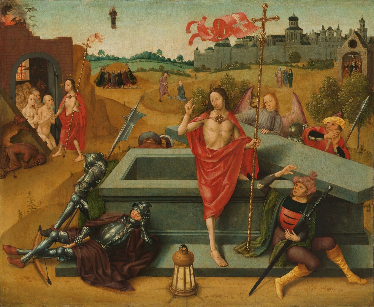 Kristi opstandelse, ca. 1485-1500 (olie på panel) af Master of the Amsterdam Death of the Virgin
