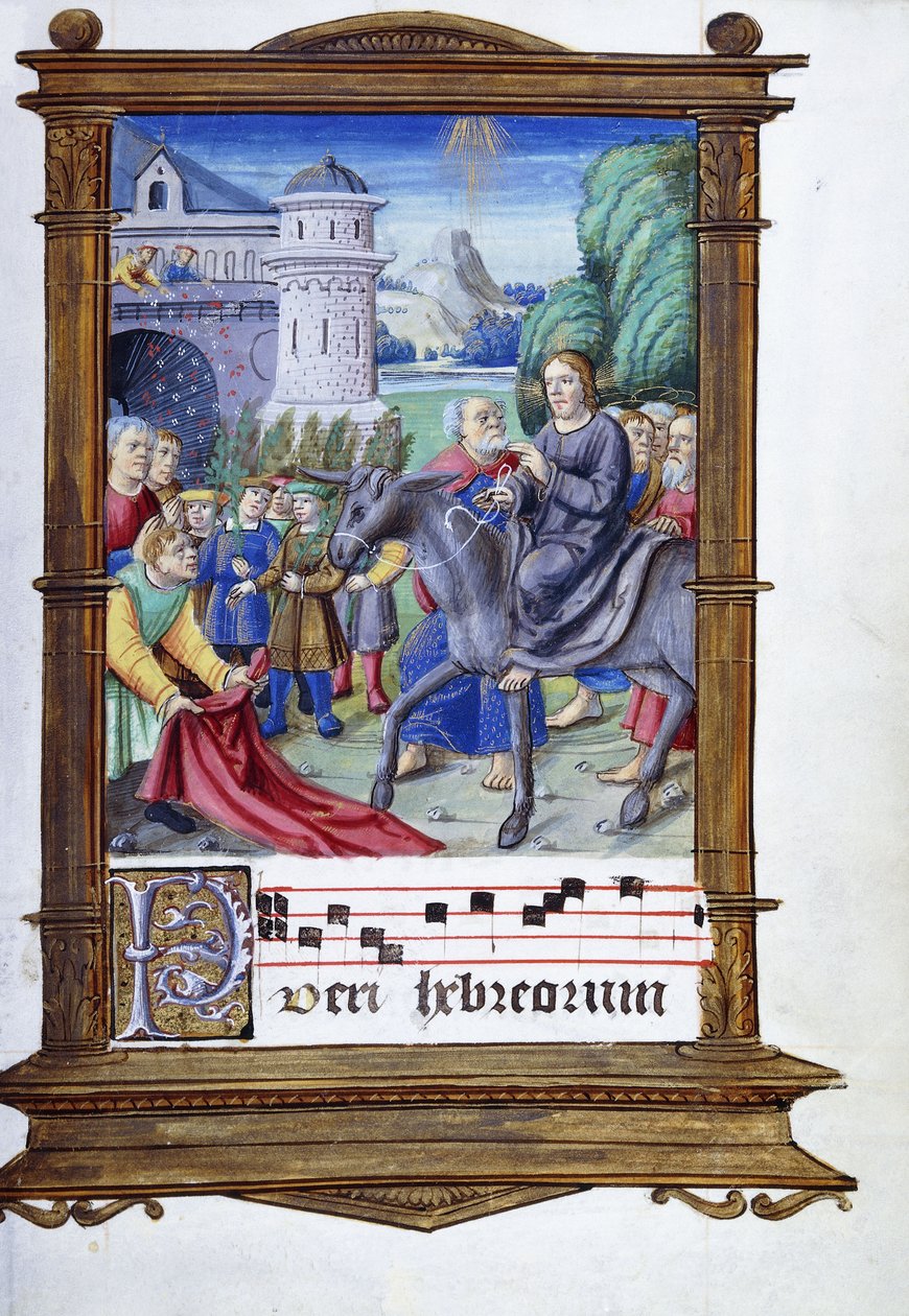 Indtoget i Jerusalem af Master of the Anglo Hours