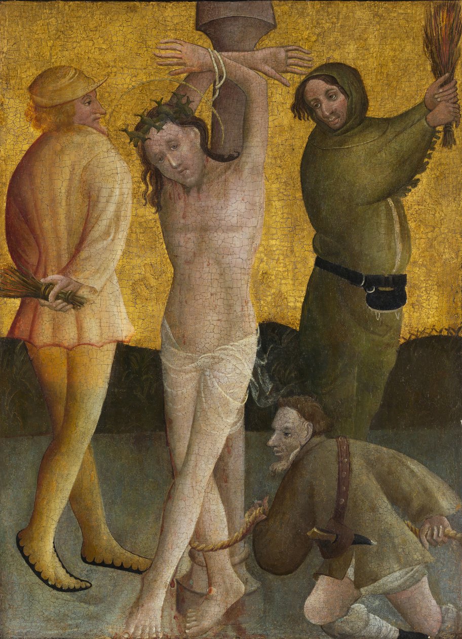 Flagelationen, ca. 1400. af Master of the Berswordt Altar