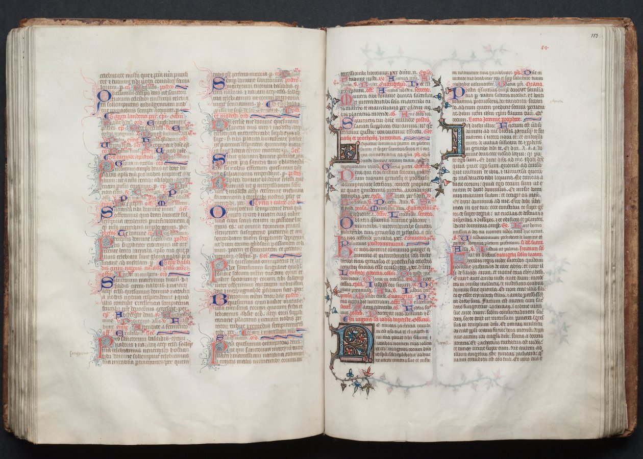 The Gotha Missal: Fol. 113r, Tekst, ca. 1375. af Master of the Boqueteaux