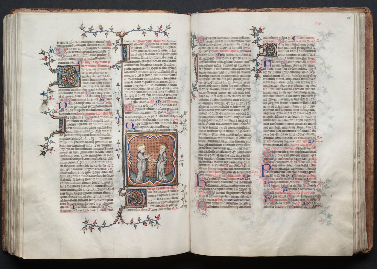 Gotha-missalet:  Fol. 114v, Sankt Peter og Paul af Master of the Boqueteaux