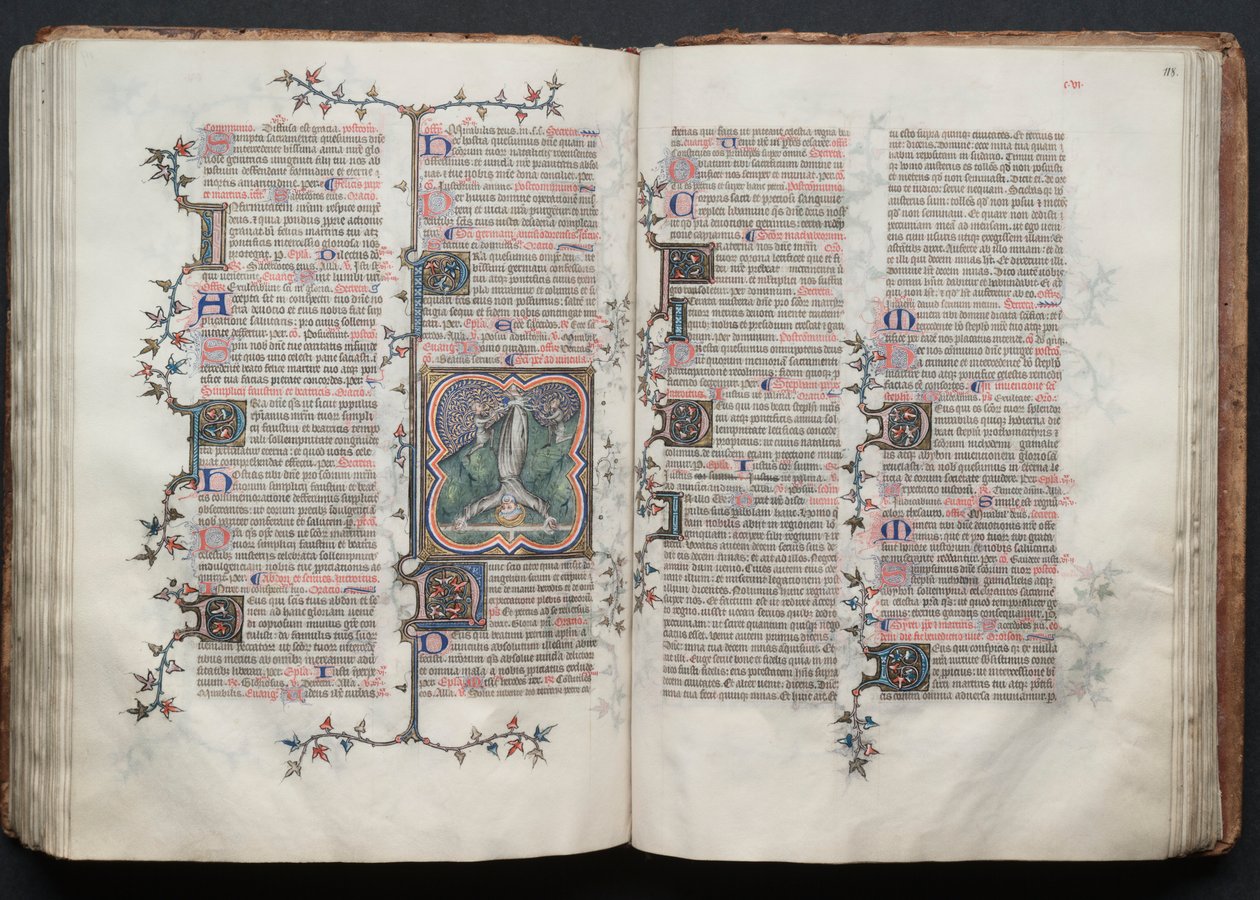 The Gotha Missal: Fol. 118r, Tekst, ca. 1375. af Master of the Boqueteaux