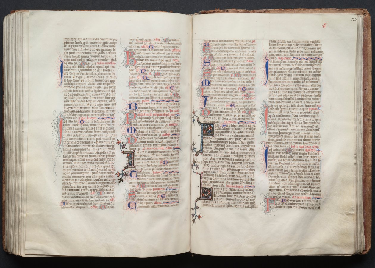 The Gotha Missal: Fol. 132r, Tekst, ca. 1375. af Master of the Boqueteaux