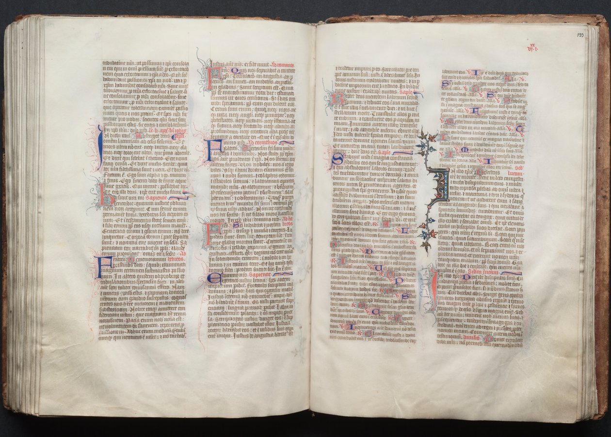 The Gotha Missal: Fol. 133r, Tekst, ca. 1375. af Master of the Boqueteaux