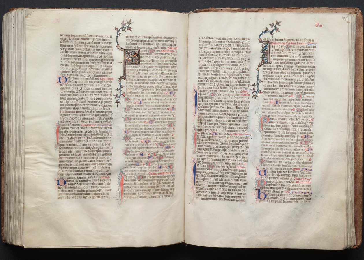 The Gotha Missal: Fol. 135r, Tekst, ca. 1375. af Master of the Boqueteaux