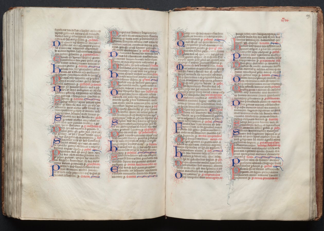 The Gotha Missal: Fol. 139r, Tekst, ca. 1375. af Master of the Boqueteaux