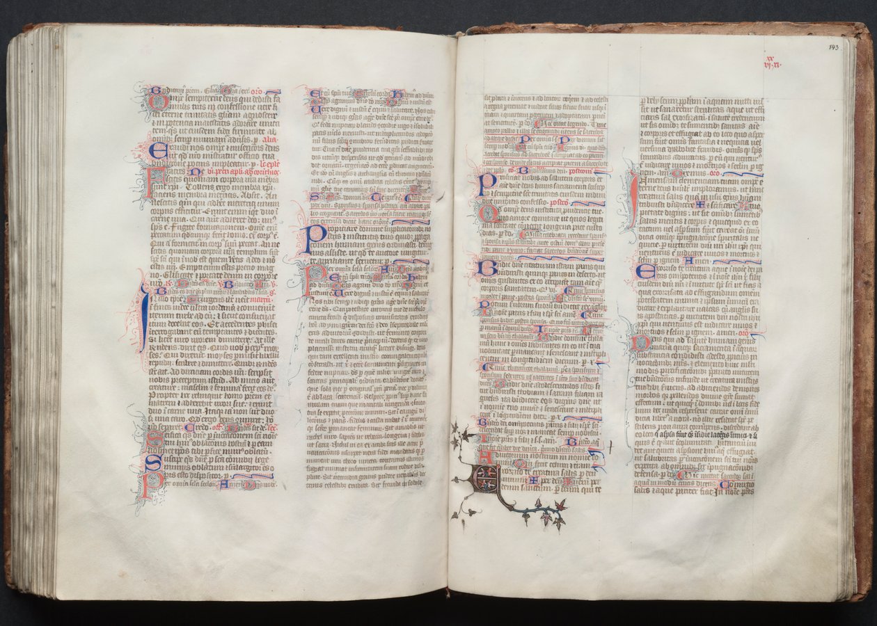 The Gotha Missal: Fol. 143r, Tekst, ca. 1375. af Master of the Boqueteaux
