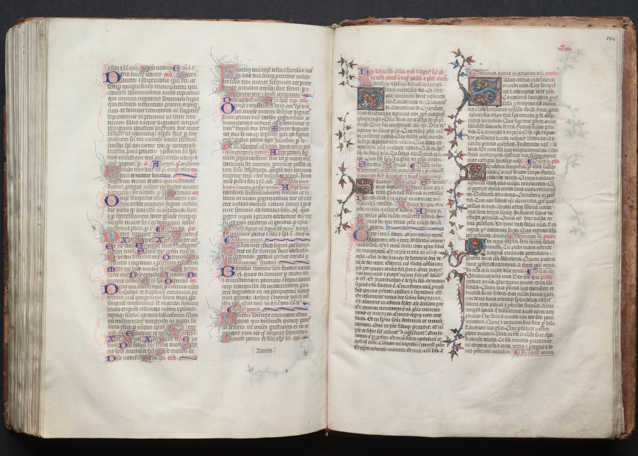 The Gotha Missal: Fol. 144r, Tekst, ca. 1375. af Master of the Boqueteaux