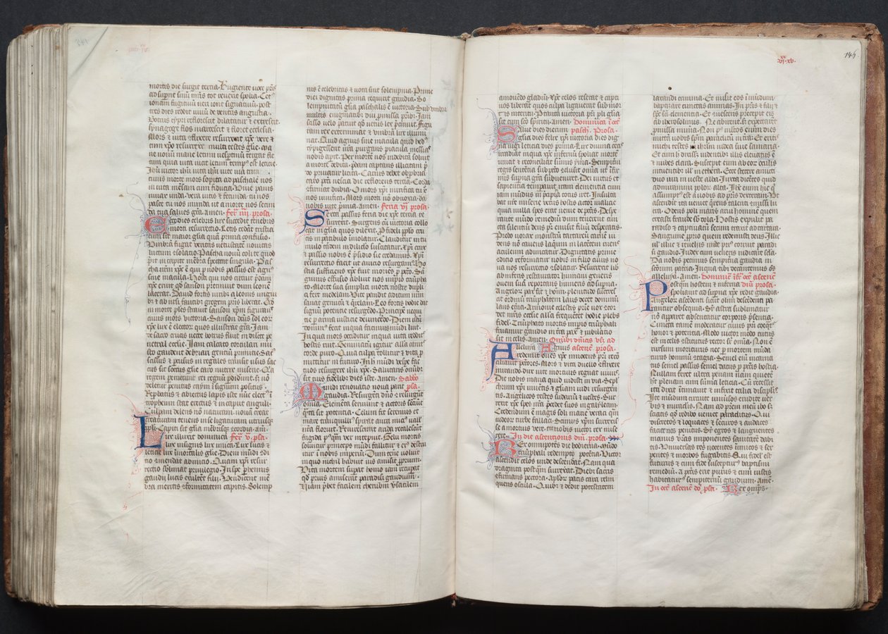 The Gotha Missal: Fol. 146r, Tekst, ca. 1375. af Master of the Boqueteaux