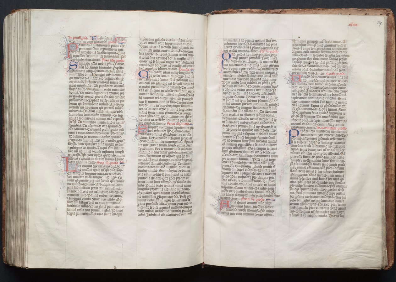 The Gotha Missal: Fol. 147r, Tekst, ca. 1375. af Master of the Boqueteaux
