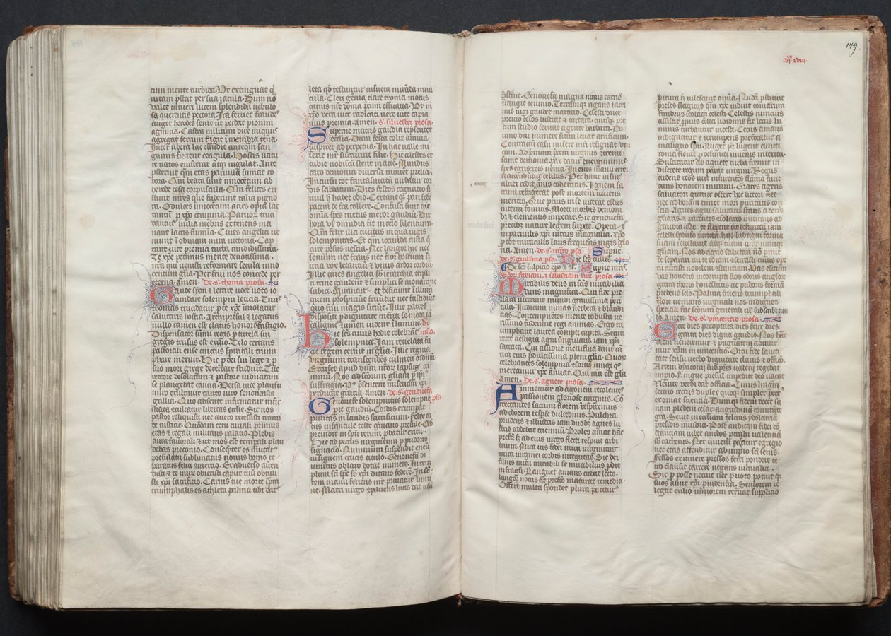 The Gotha Missal: Fol. 149r, Tekst, ca. 1375. af Master of the Boqueteaux
