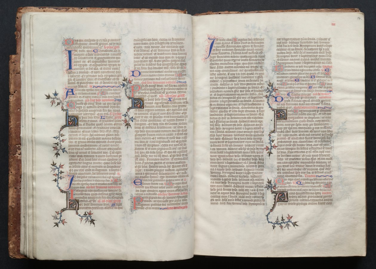 The Gotha Missal: Fol. 14r, Tekst , ca. 1375. af Master of the Boqueteaux