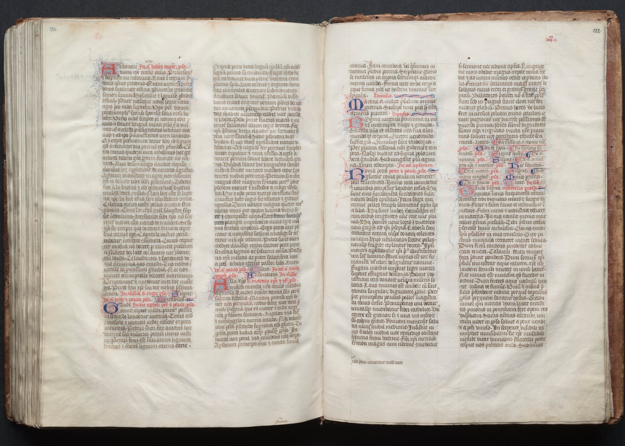 The Gotha Missal: Fol. 152r, Tekst, ca. 1375. af Master of the Boqueteaux