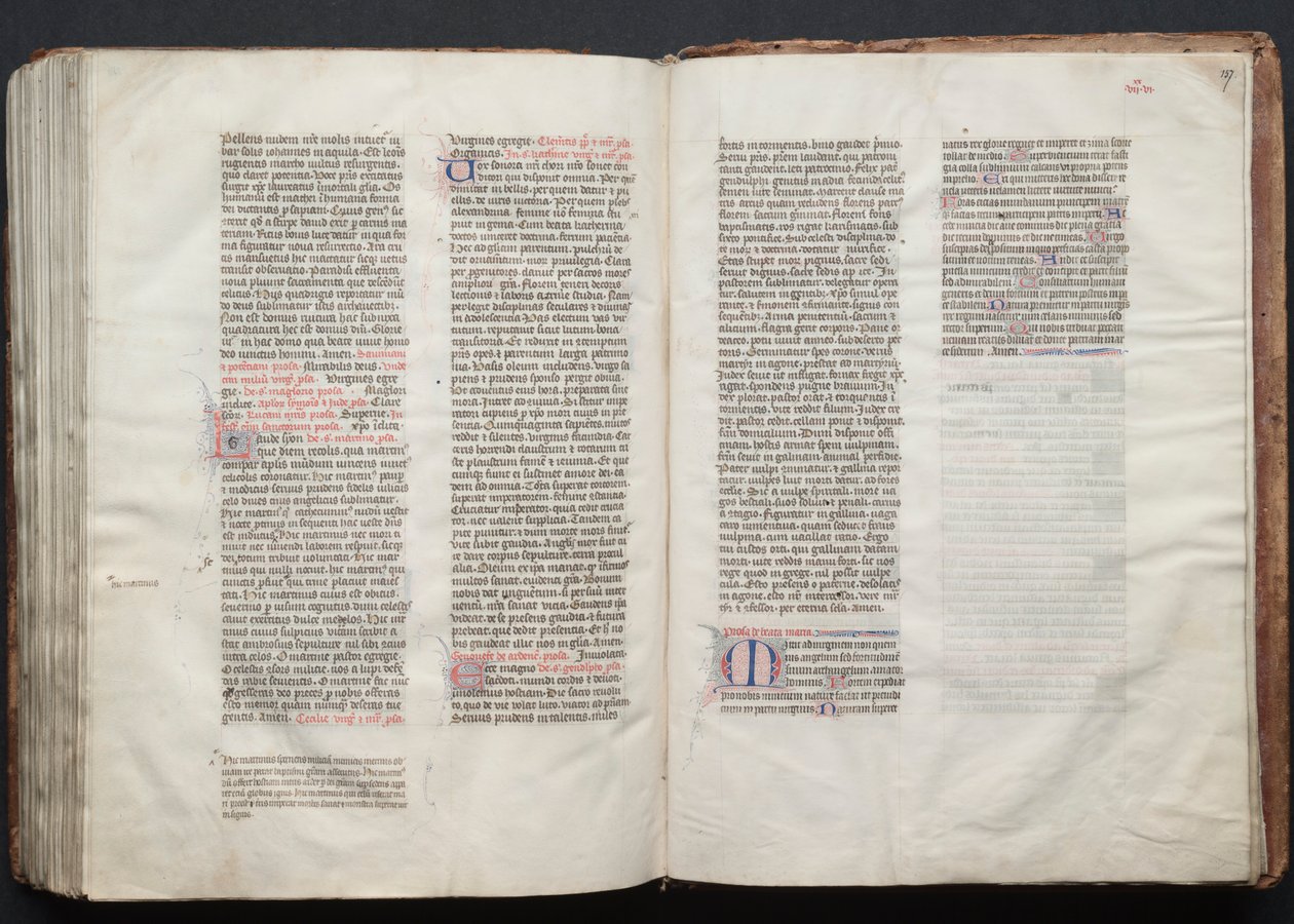The Gotha Missal: Fol. 157r, Tekst, ca. 1375. af Master of the Boqueteaux