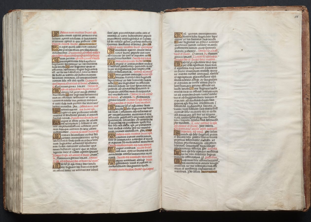 The Gotha Missal: Fol. 158r, Tekst, ca. 1375. af Master of the Boqueteaux