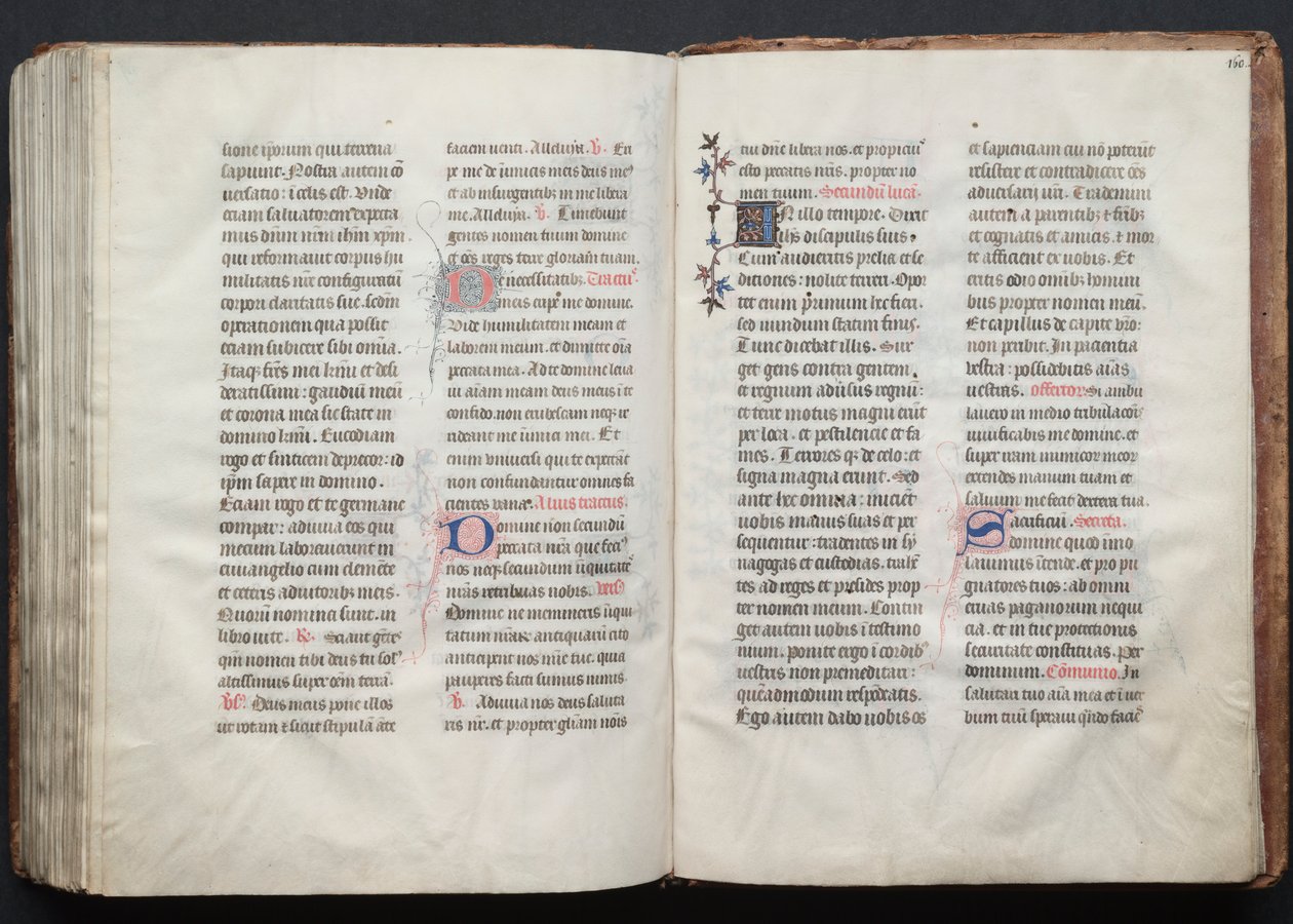The Gotha Missal: Fol. 160r, Tekst, ca. 1375. af Master of the Boqueteaux