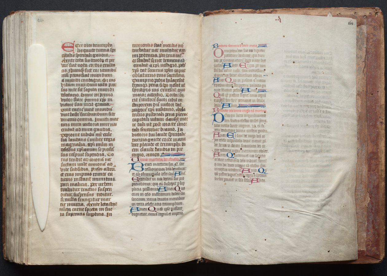 The Gotha Missal: Fol. 164r, Tekst, ca. 1375. af Master of the Boqueteaux