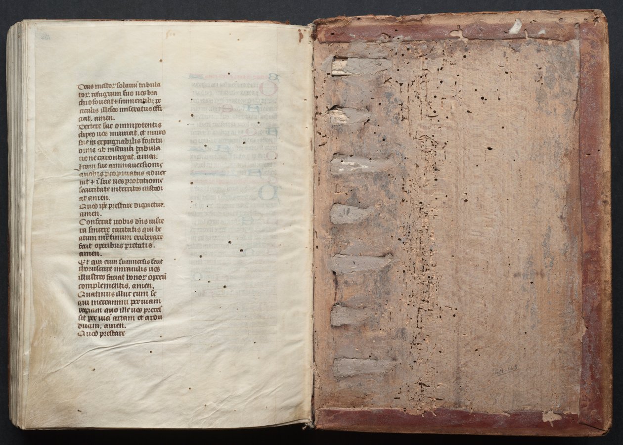 The Gotha Missal: Fol. 164v, tekst, ca. 1375. af Master of the Boqueteaux