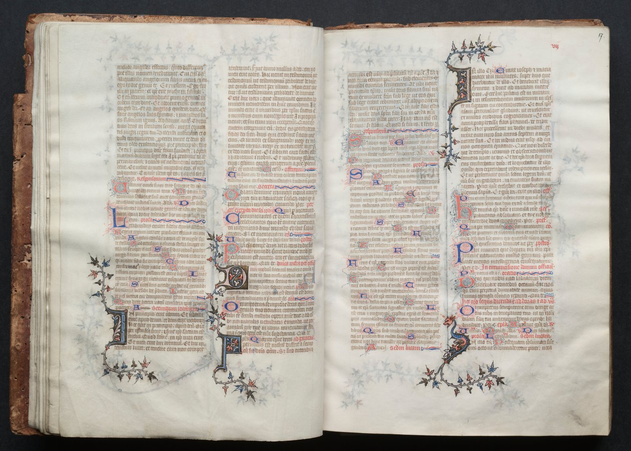 The Gotha Missal: Fol. 17r, Tekst, ca. 1375. af Master of the Boqueteaux