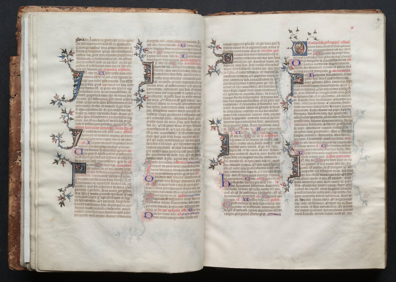 The Gotha Missal: Fol. 19r, Tekst, ca. 1375. af Master of the Boqueteaux