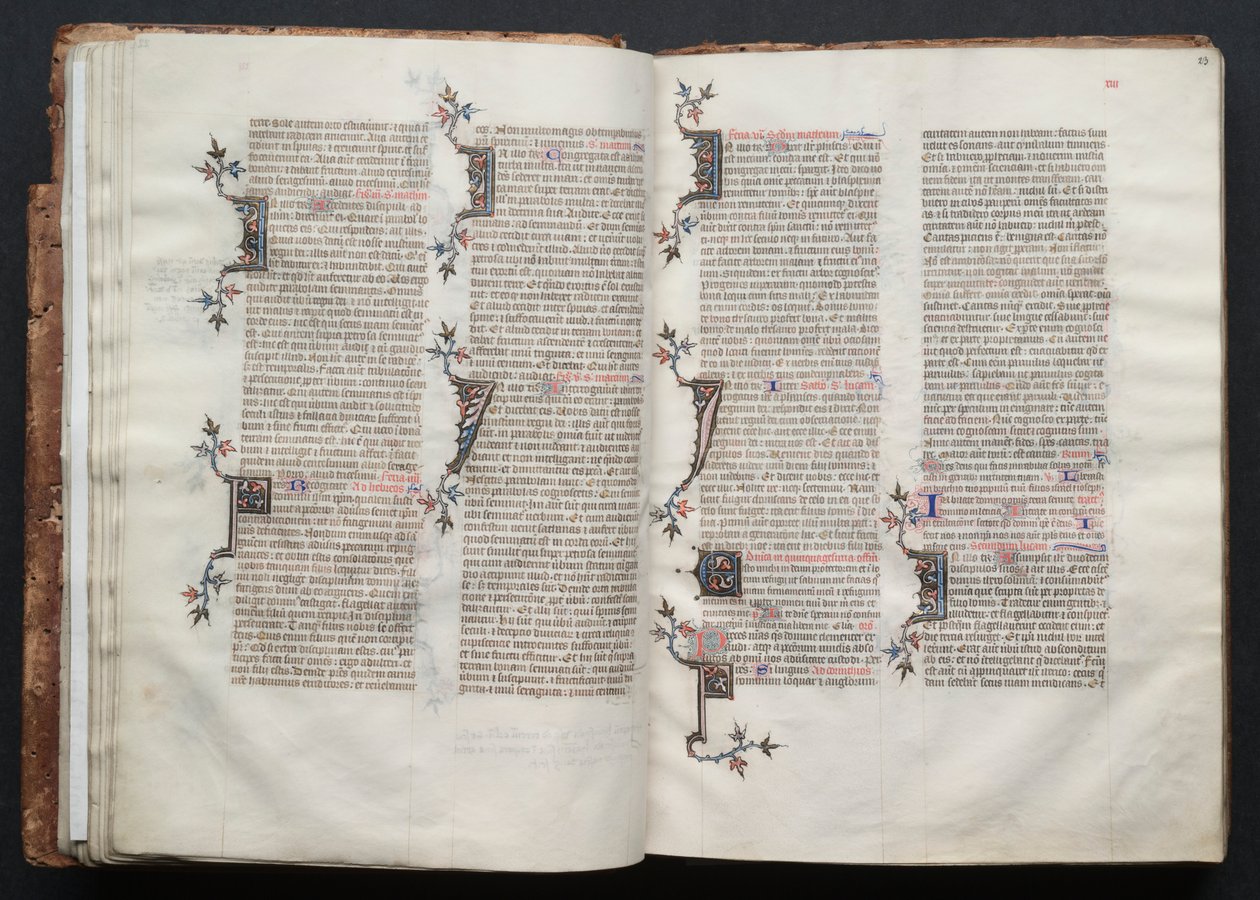 The Gotha Missal: Fol. 23r, Tekst, ca. 1375. af Master of the Boqueteaux