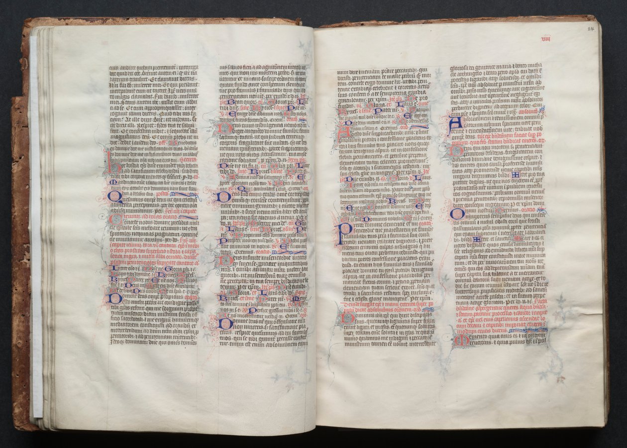 The Gotha Missal: Fol. 24r, Tekst, ca. 1375. af Master of the Boqueteaux