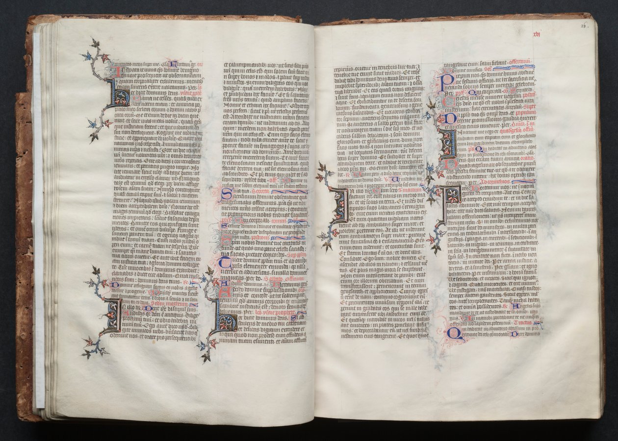 The Gotha Missal: Fol. 26r, Tekst, ca. 1375. af Master of the Boqueteaux