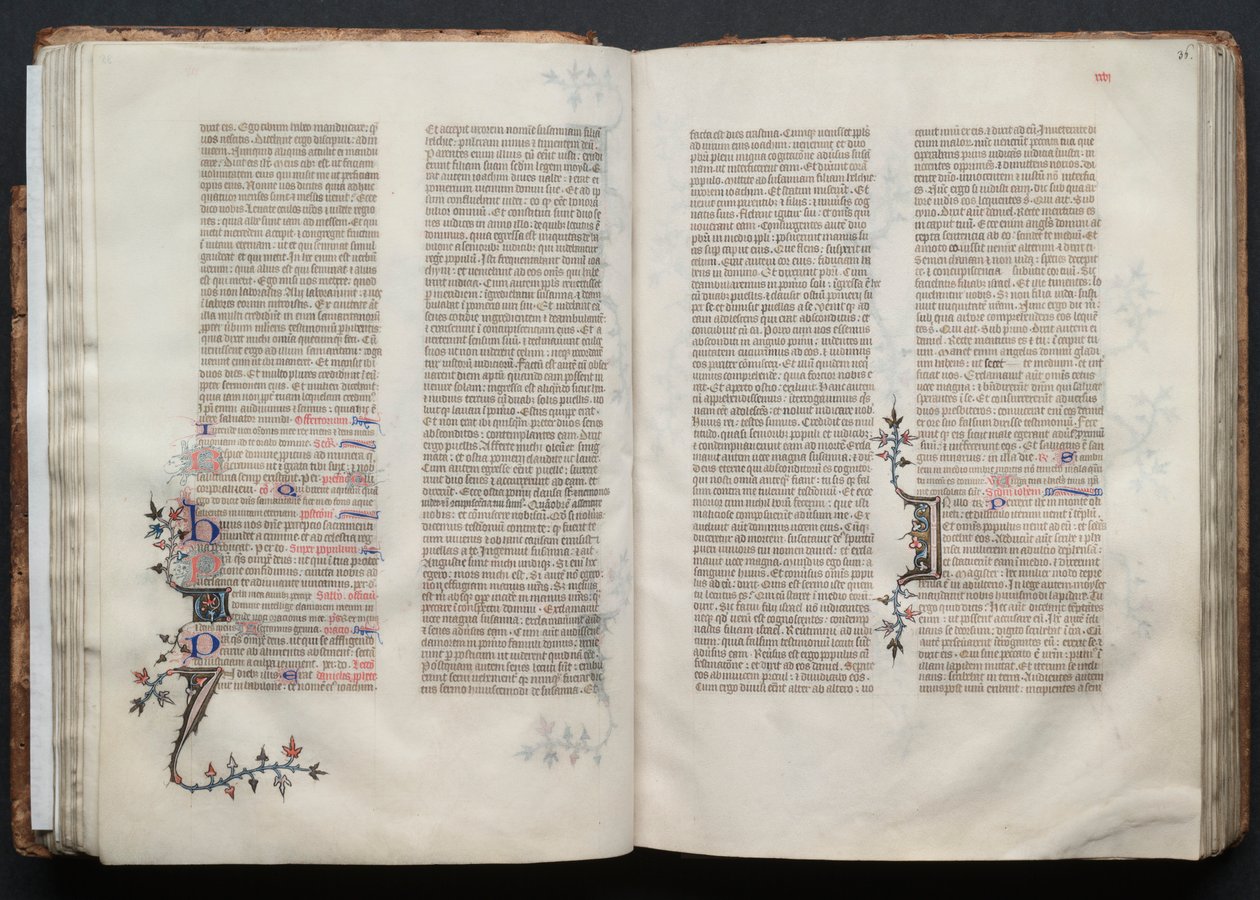 The Gotha Missal: Fol. 36r, Tekst, ca. 1375. af Master of the Boqueteaux