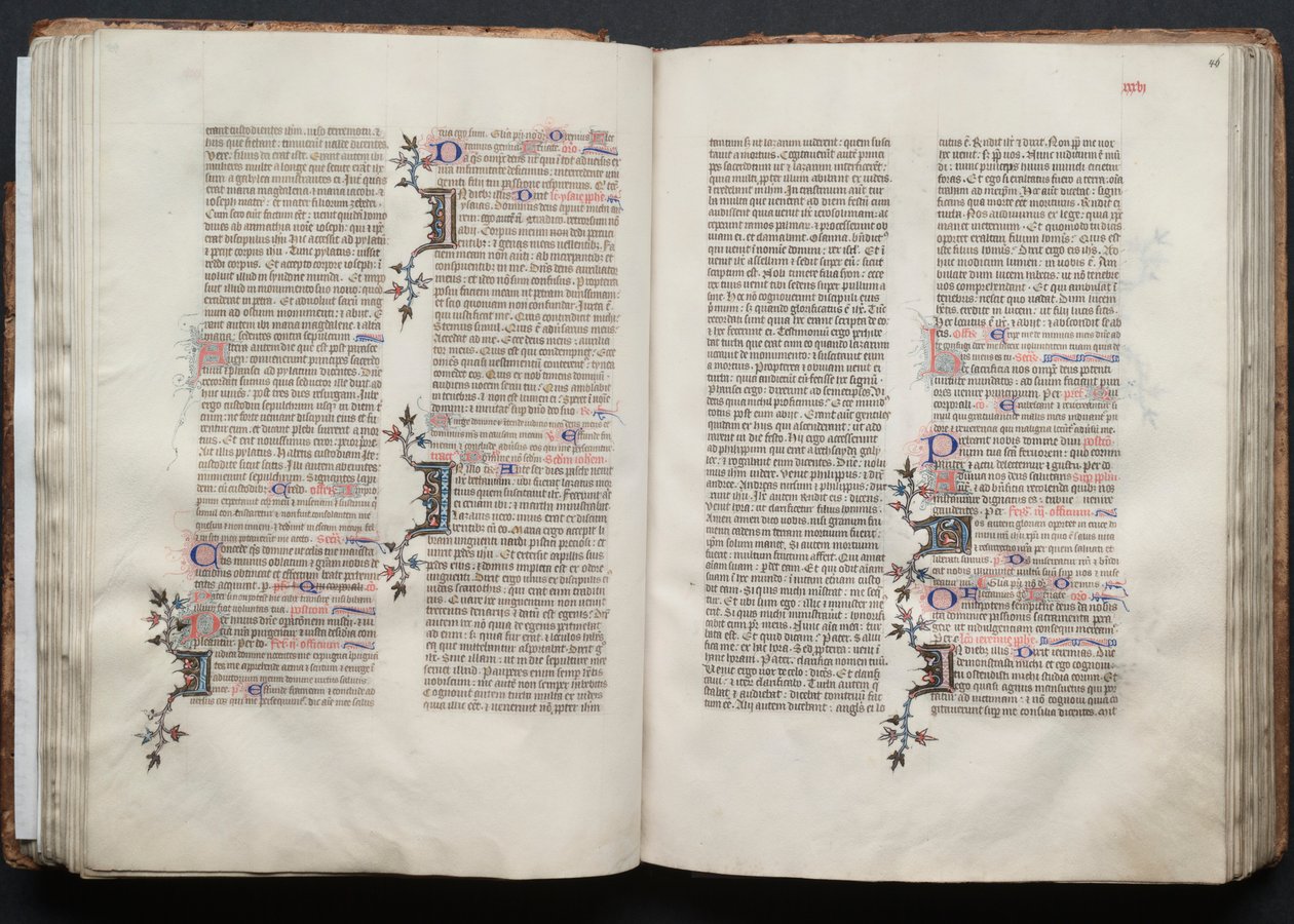 The Gotha Missal: Fol. 46r, Tekst, ca. 1375. af Master of the Boqueteaux