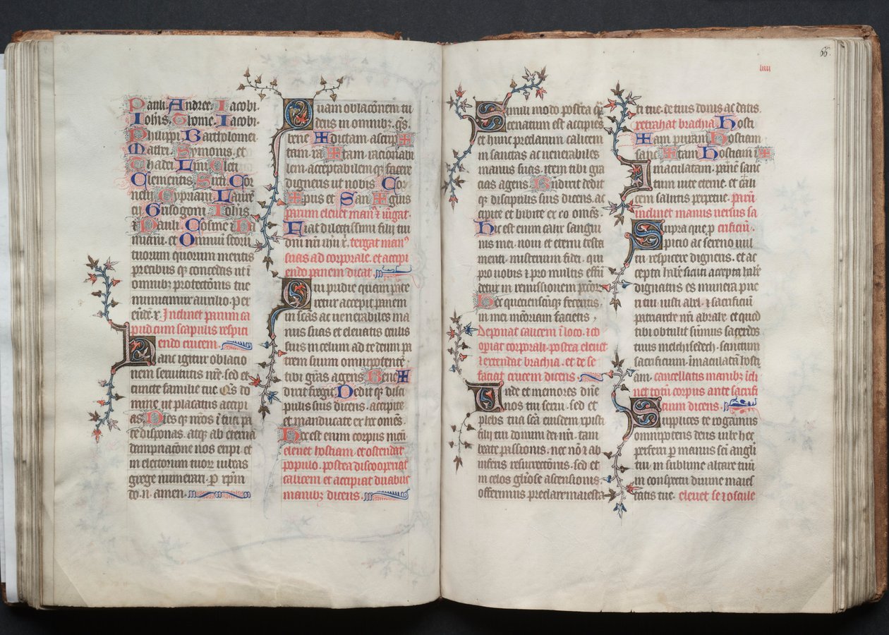 The Gotha Missal: Fol. 66r, Tekst, ca. 1375. af Master of the Boqueteaux