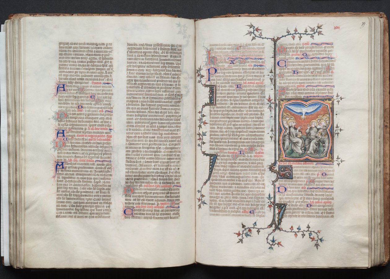 The Gotha Missal: Fol 79r, Pinsen, ca. 1375. af Master of the Boqueteaux