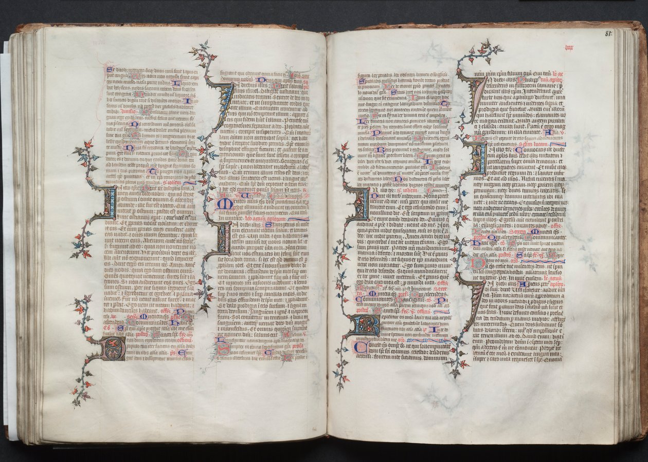 The Gotha Missal: Fol. 81r, Tekst, ca. 1375. af Master of the Boqueteaux