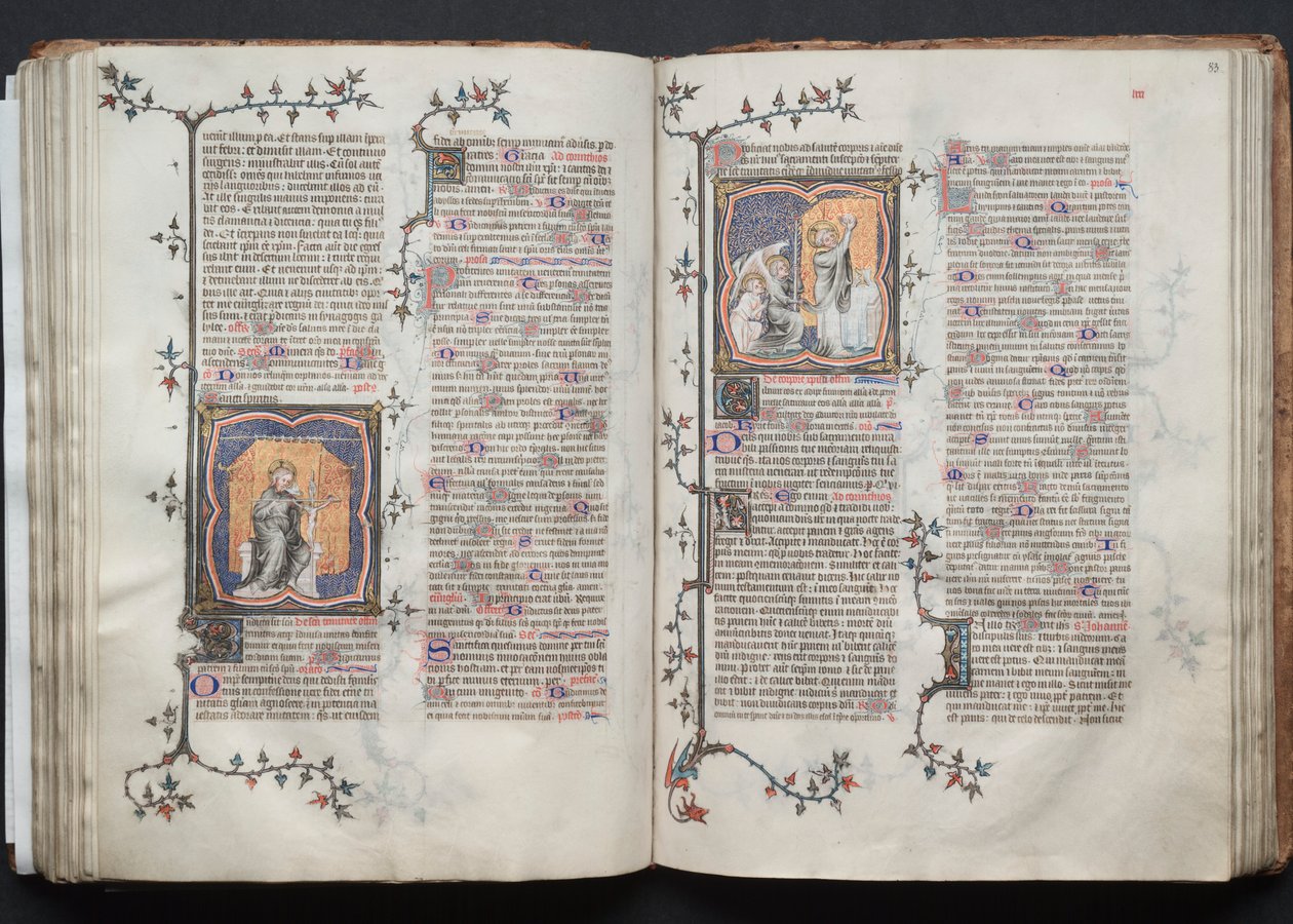 The Gotha Missal: Fol. 83r, Corpus Domini, ca. 1375. af Master of the Boqueteaux