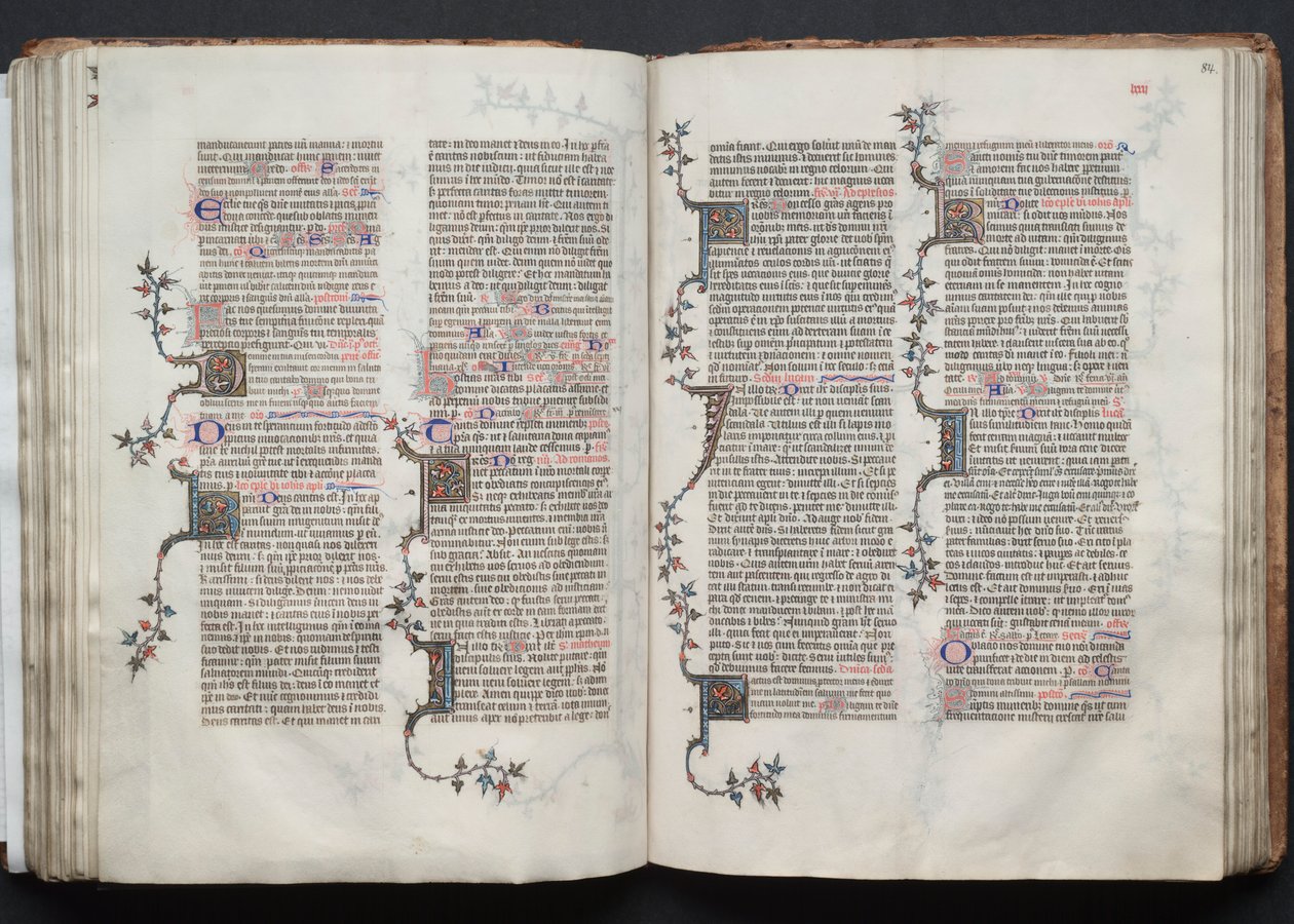 The Gotha Missal: Fol. 84r, Tekst, ca. 1375. af Master of the Boqueteaux