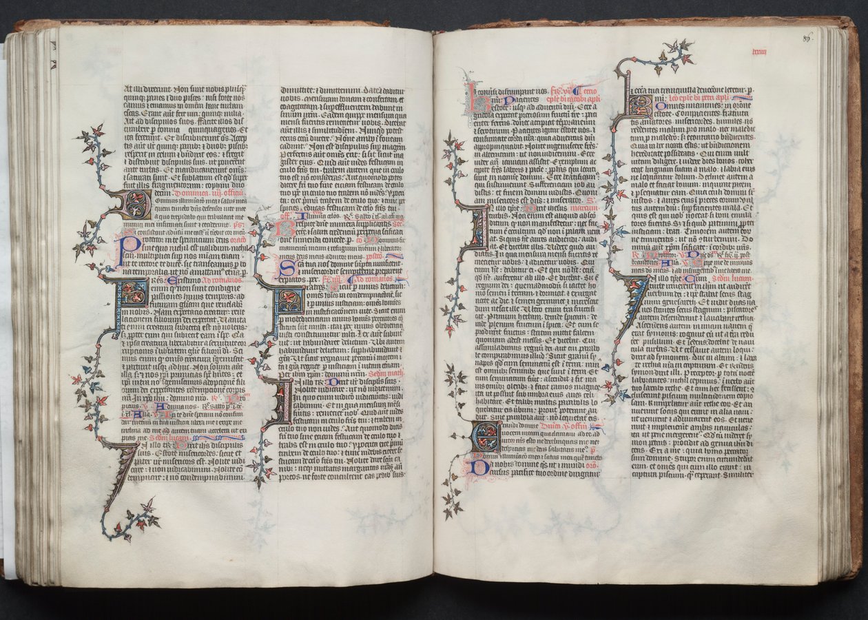 The Gotha Missal: Fol. 86r, Tekst, ca. 1375. af Master of the Boqueteaux
