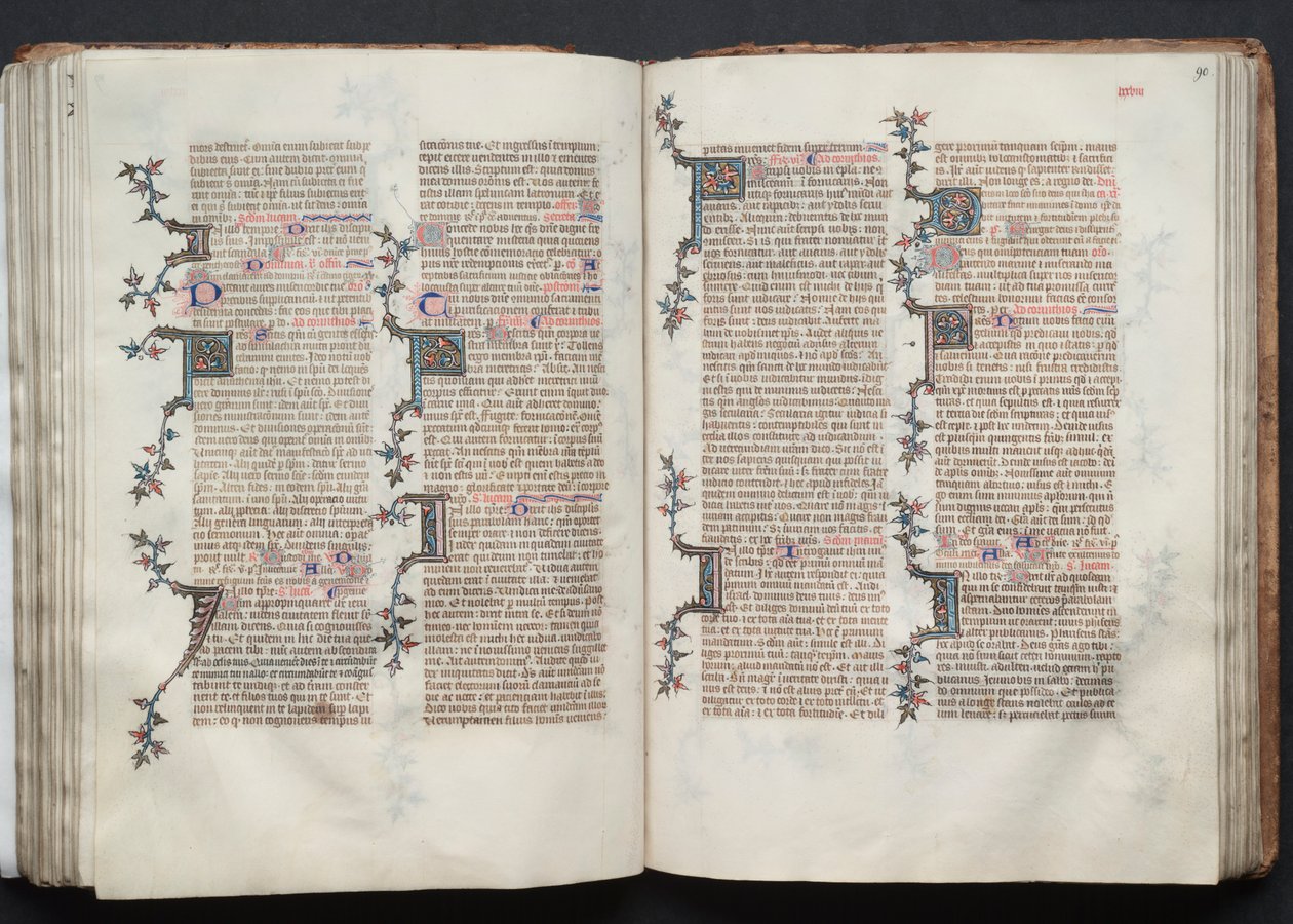 The Gotha Missal: Fol. 89v, tekst, ca. 1375. af Master of the Boqueteaux