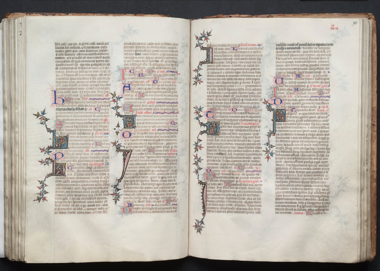The Gotha Missal: Fol. 94v, tekst, ca. 1375. af Master of the Boqueteaux