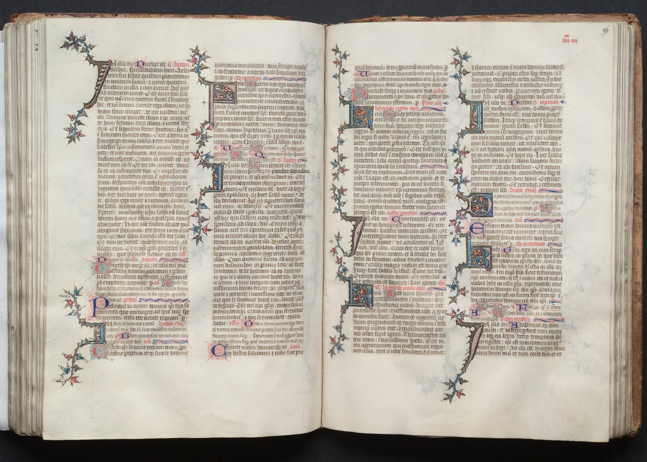 The Gotha Missal: Fol. 96r, Tekst, ca. 1375. af Master of the Boqueteaux