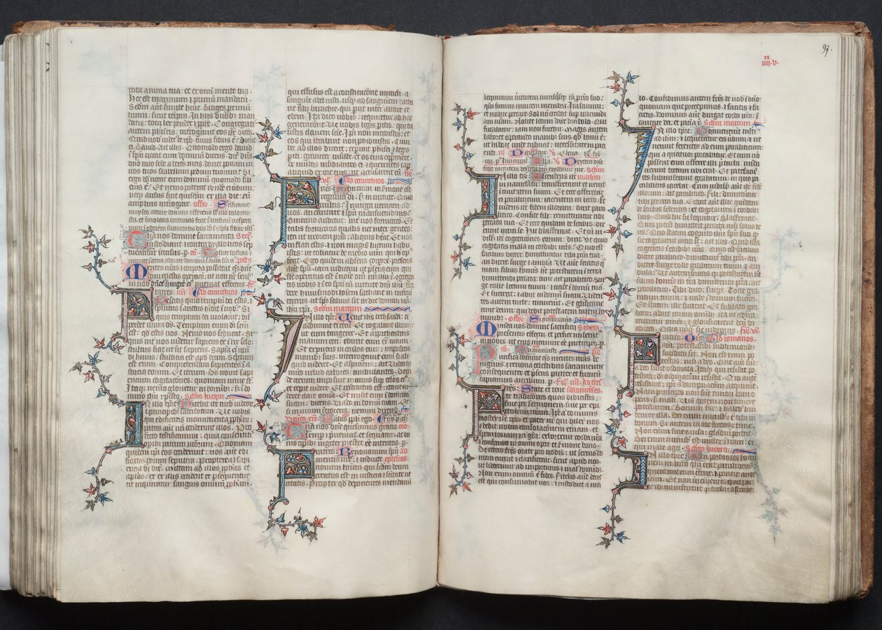 The Gotha Missal: Fol. 97r, Tekst, ca. 1375. af Master of the Boqueteaux
