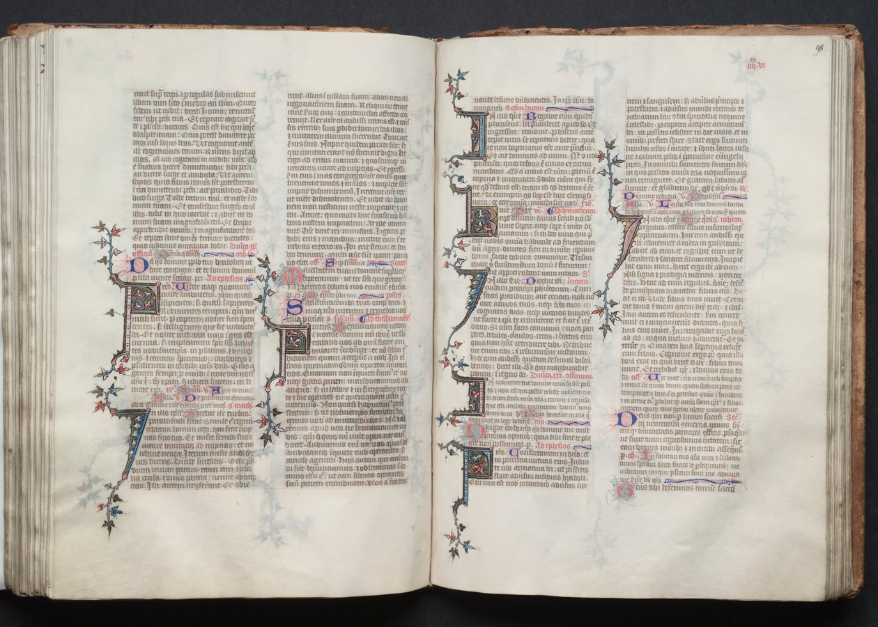 The Gotha Missal: Fol. 98r, Tekst, ca. 1375. af Master of the Boqueteaux