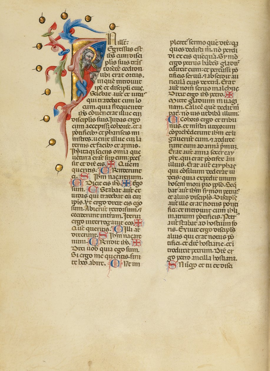 Indledning I: Johannes Evangelisten af Master of the Brussels Initials