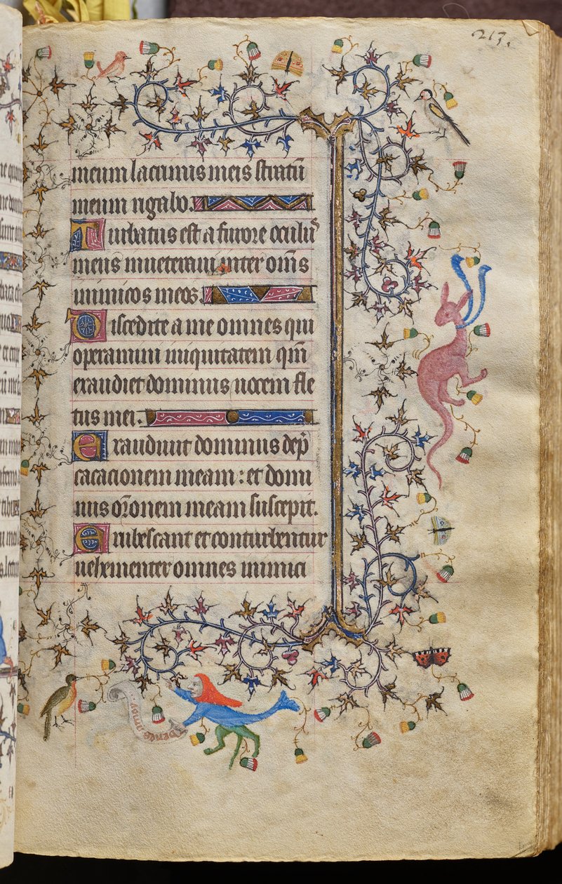 Timebog for Karl den Ædle, konge af Navarra (1361-1425): fol. 107r, Tekst af Master of the Brussels Initials and Associates