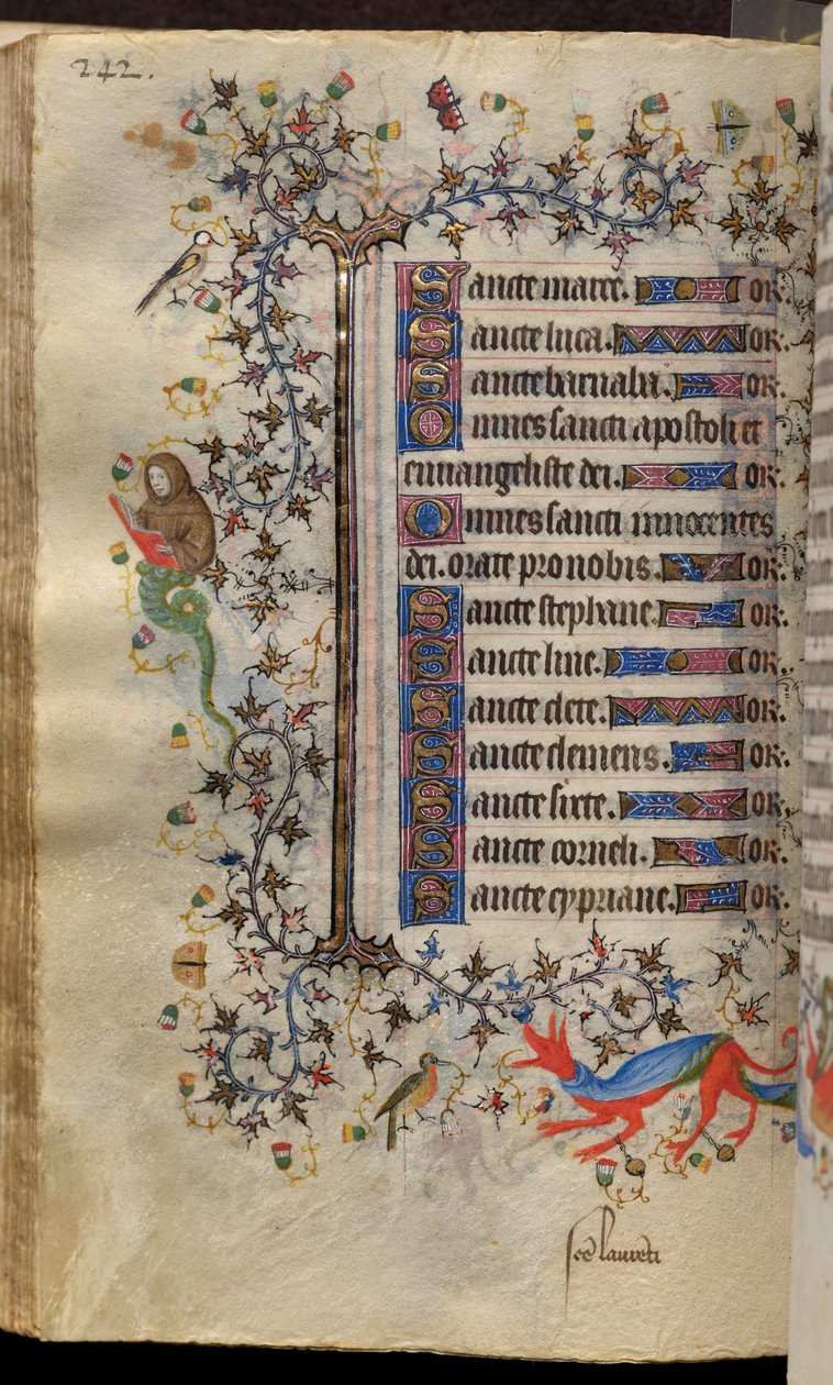Timebog for Karl den Ædle, konge af Navarra (1361-1425): fol. 121v, Tekst af Master of the Brussels Initials and Associates