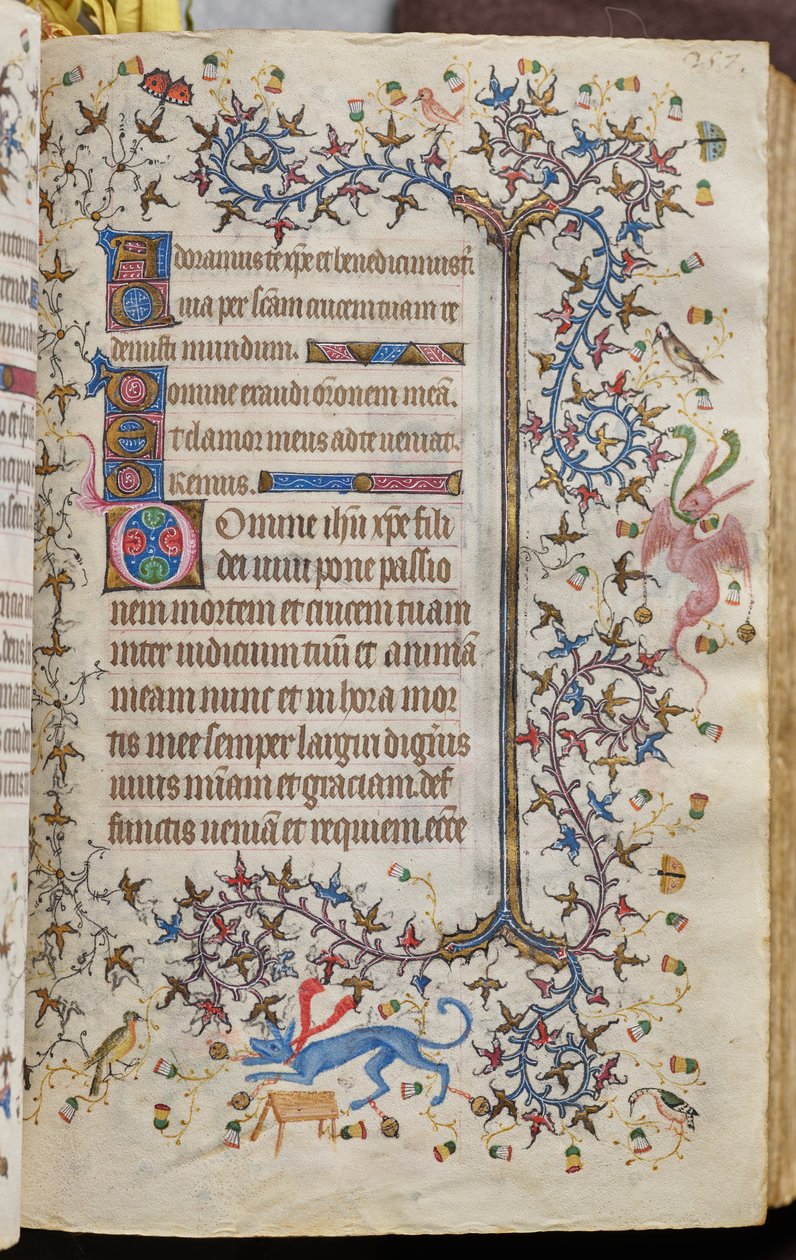 Timebog for Karl den Ædle, konge af Navarra (1361-1425): fol. 129r, Tekst af Master of the Brussels Initials and Associates