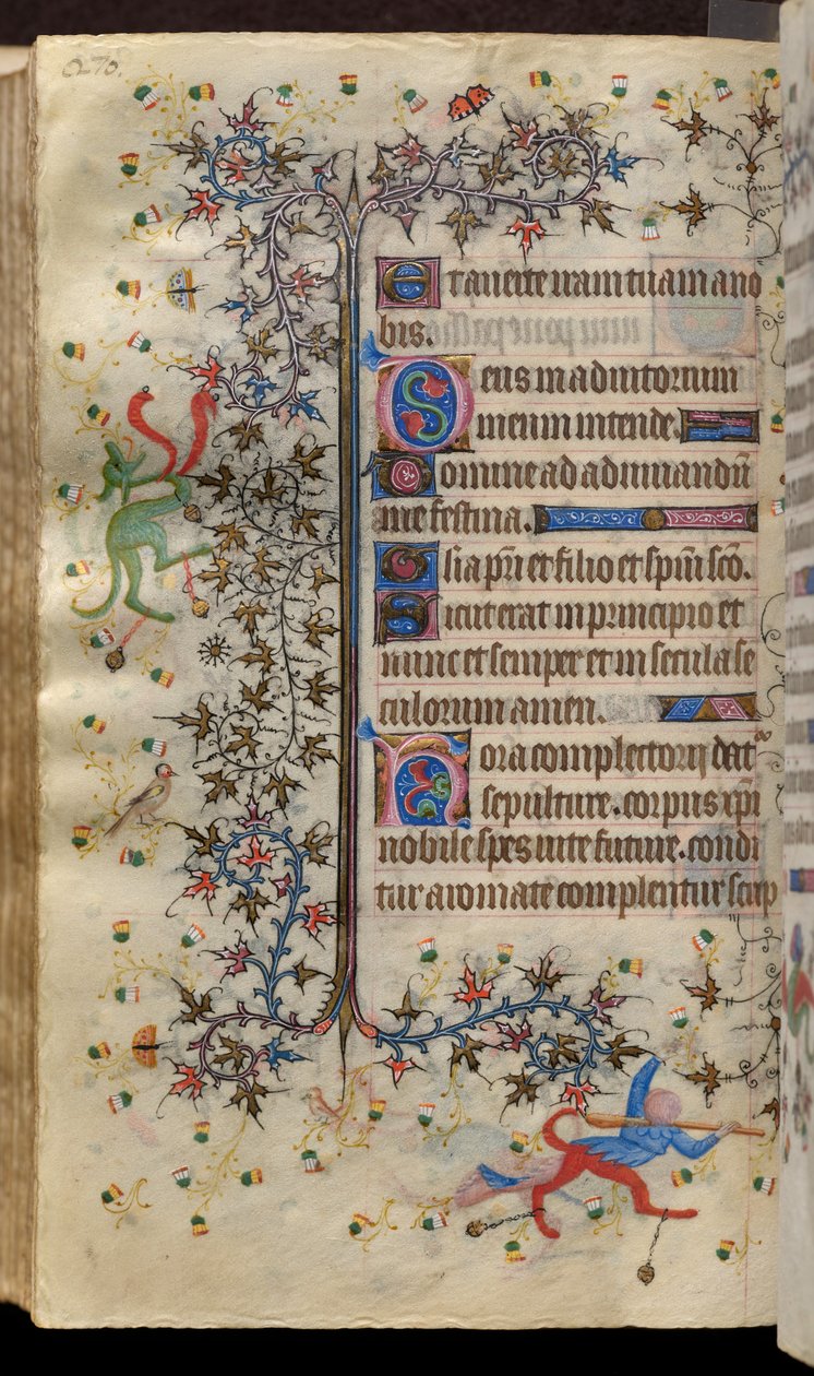 Timebog for Karl den Ædle, konge af Navarra (1361-1425): fol. 135v, Tekst af Master of the Brussels Initials and Associates