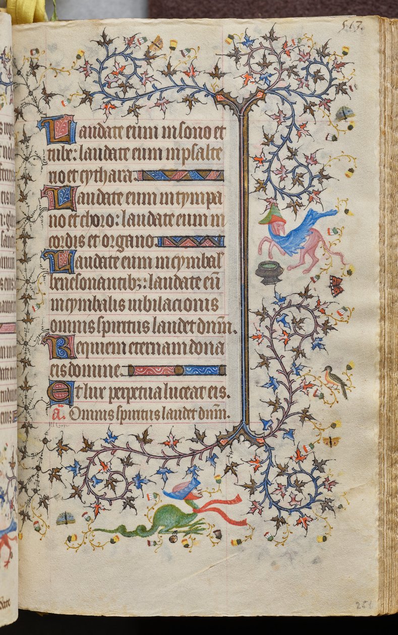 Timebog for Karl den Ædle, konge af Navarra (1361-1425): fol. 251r, Tekst af Master of the Brussels Initials and Associates